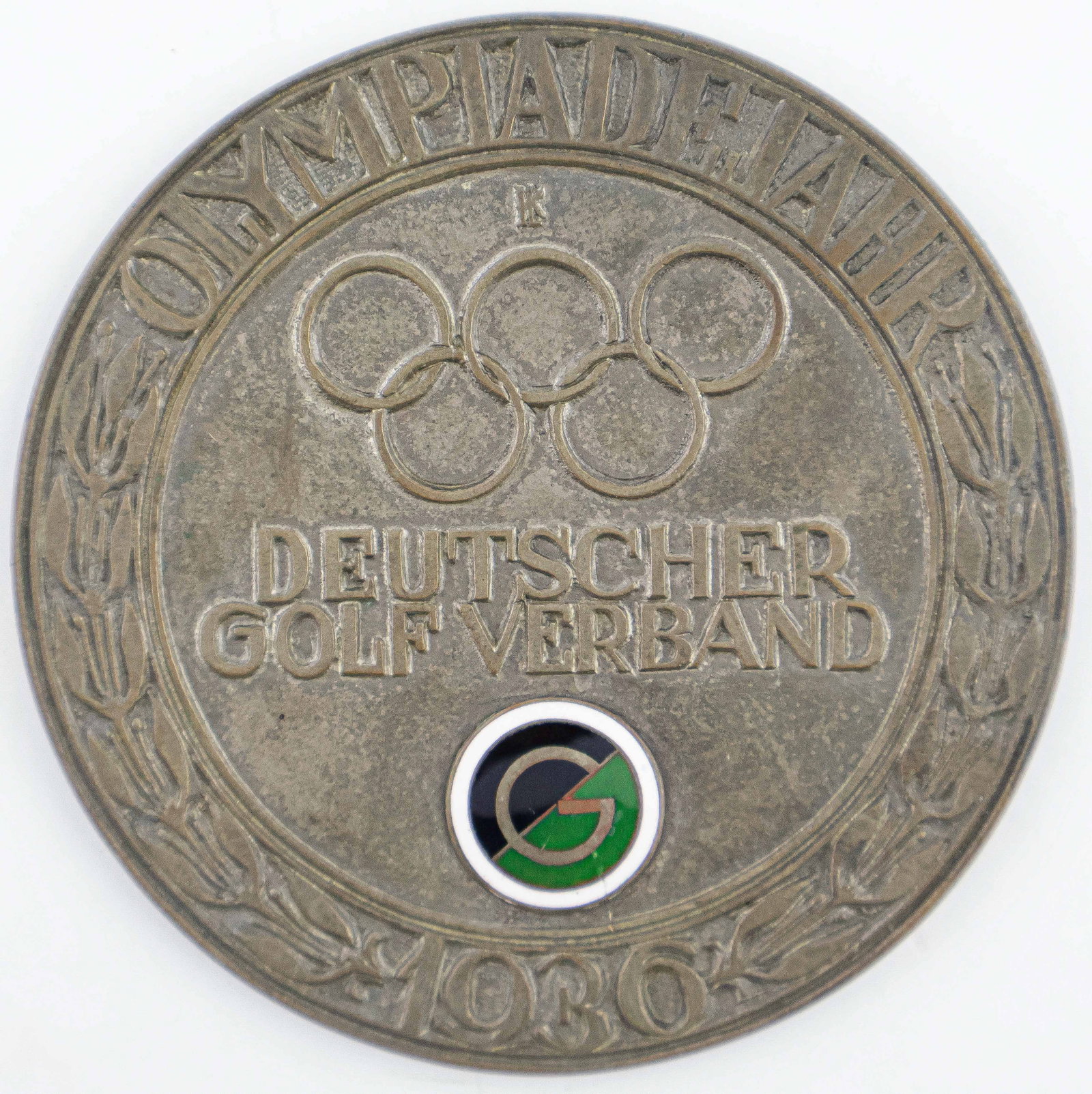 1936 BERLIN OLYMPICS BRONZE ‘GERMAN GOLF ASSOCIATION’ PLAQUE (1 of 2)