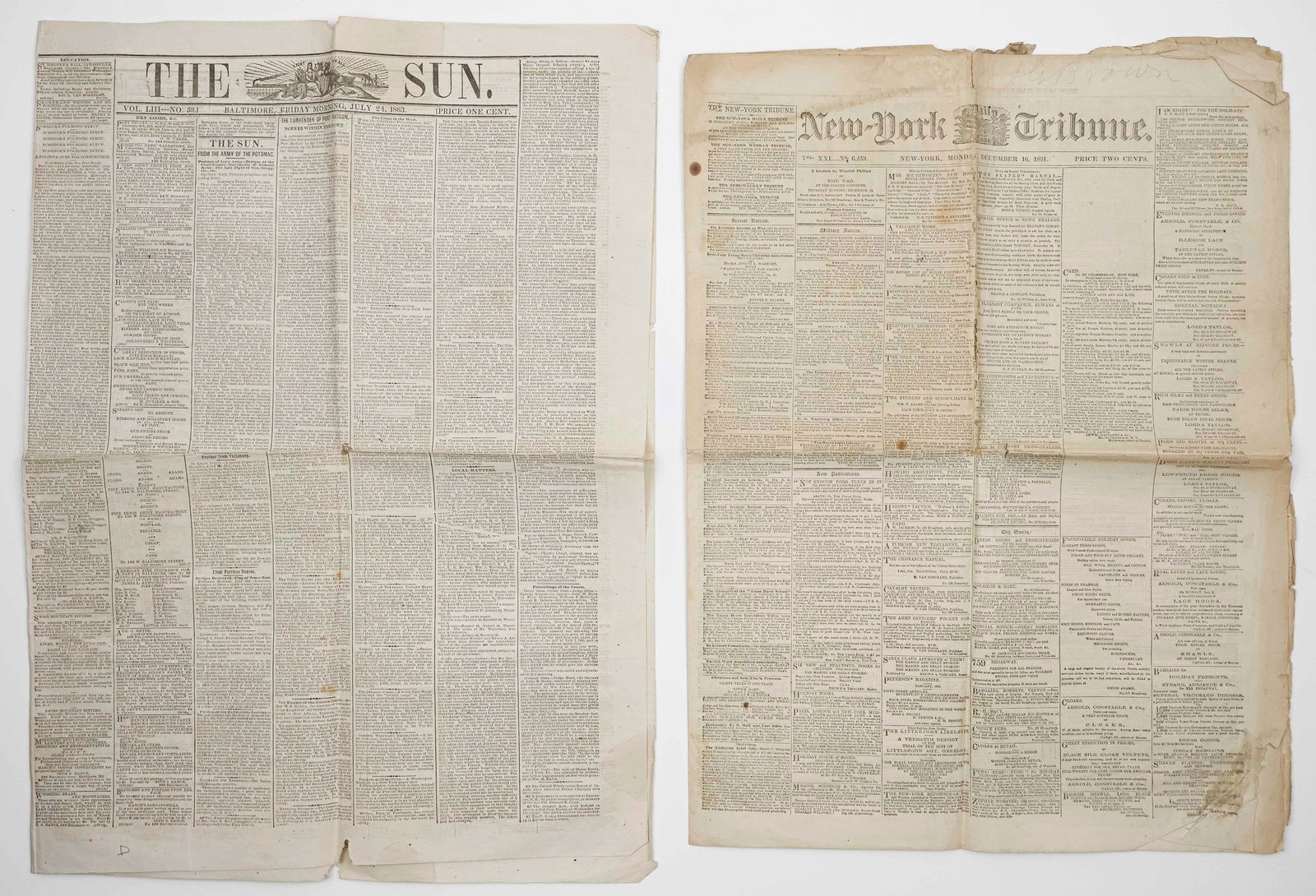 CIVIL WAR NEWSPAPERS (2) (1 of 1)