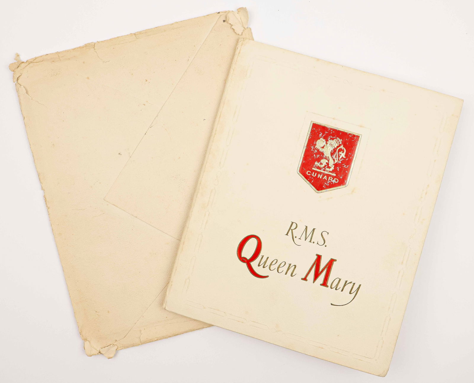 RMS QUEEN MARY I VOYAGE RELICS, 1958 (1 of 3)