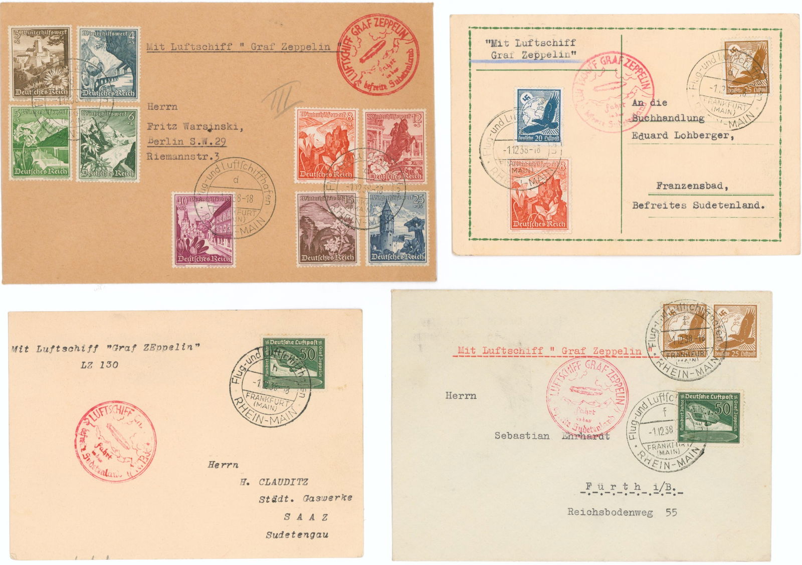 AIRSHIP ‘GRAF ZEPPELIN’ FLOWN MAIL 1938 (4) (1 of 2)