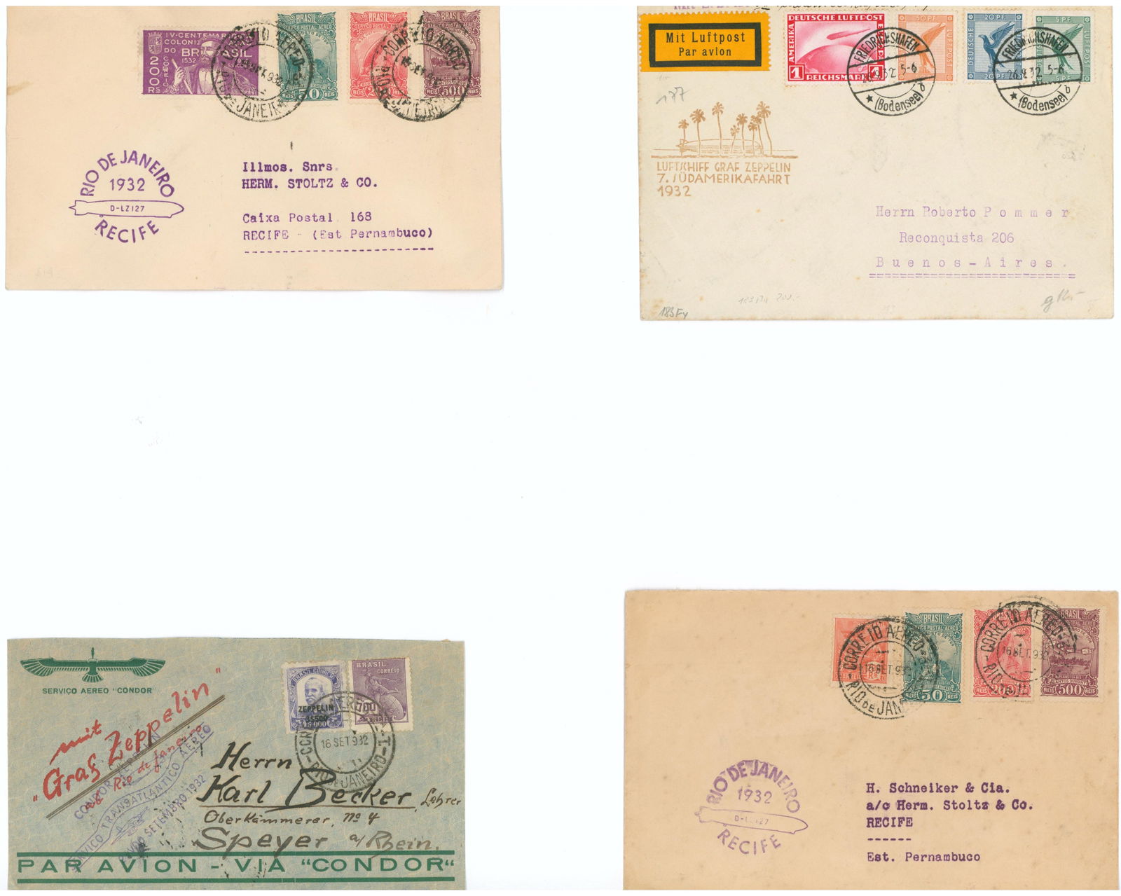 AIRSHIP GRAF ZEPPELIN FLOWN MAIL (1 of 2)