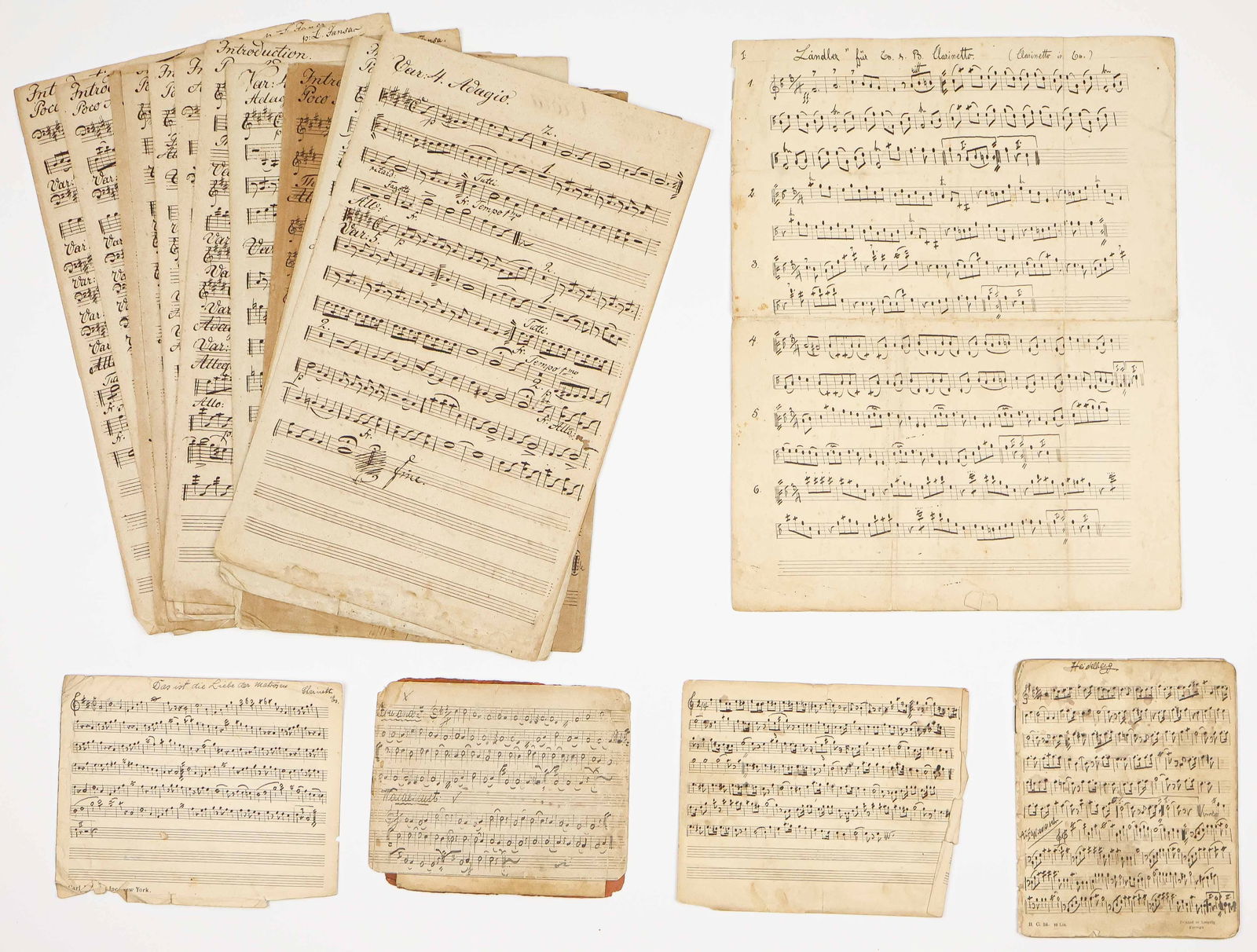 ORIGINAL NINETEENTH CENTURY HANDWRITTEN SHEET MUSIC (12) (1 of 1)