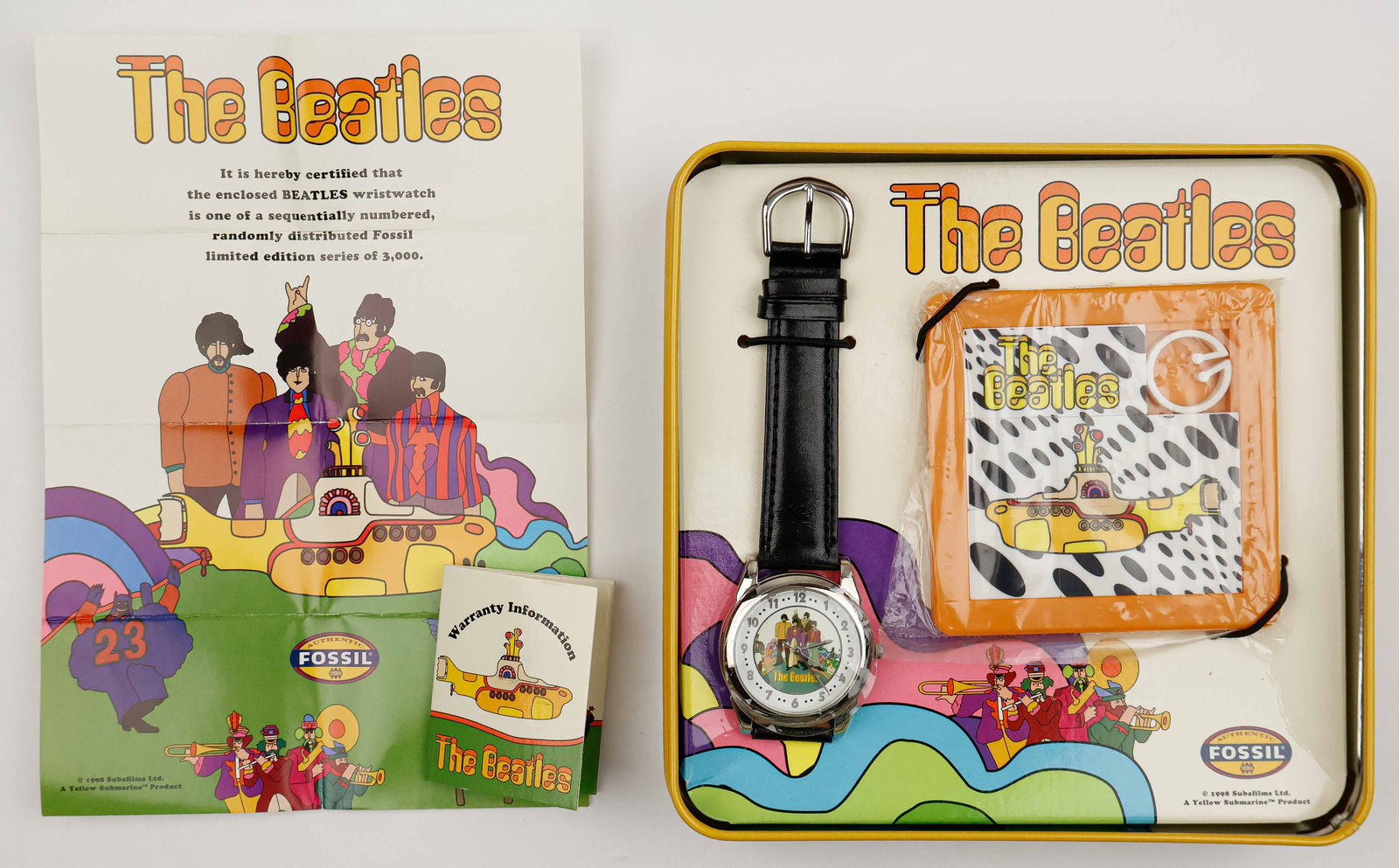 (BEATLES) YELLOW SUBMARINE FOSSIL-BRAND WATCH (1 of 3)