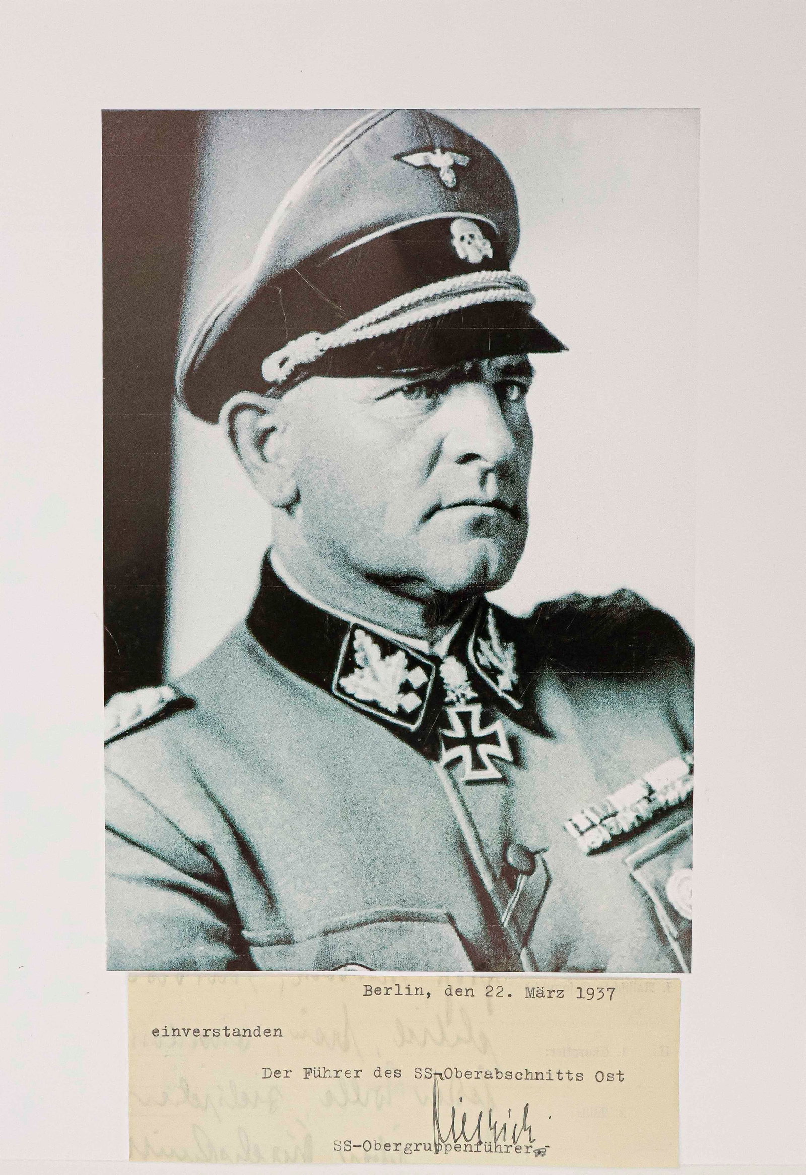 JOSEF 'SEPP' DIETRICH: (1892 - 1966) German SS General, one of Nazi Germany's most decorated soldiers. Prior to 1929 he was Hitler's chauffeur and bodyguard but received rapid promotion after his participation in the Night 