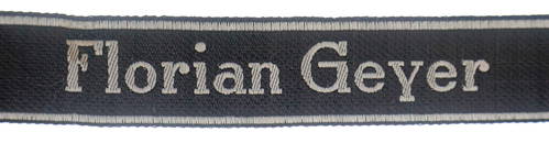 WAFFEN SS 'FLORIAN GEYER' CUFF TITLE