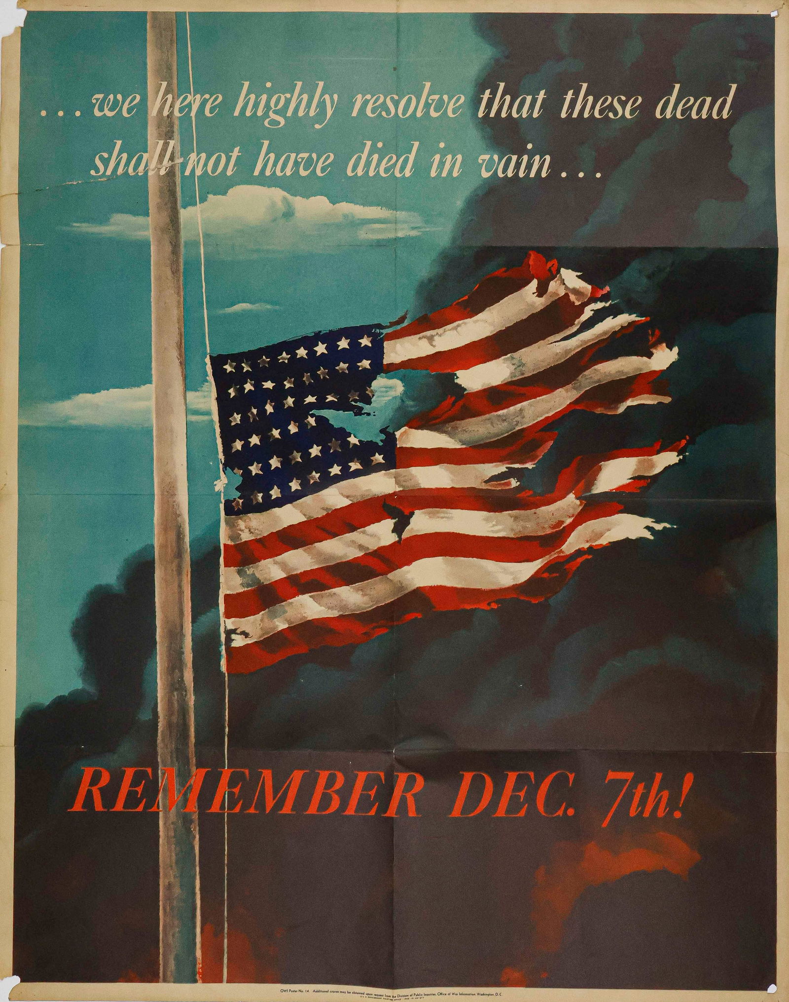 ‘REMEMBER DEC. 7TH’ PROPAGANDA POSTER (1 of 1)