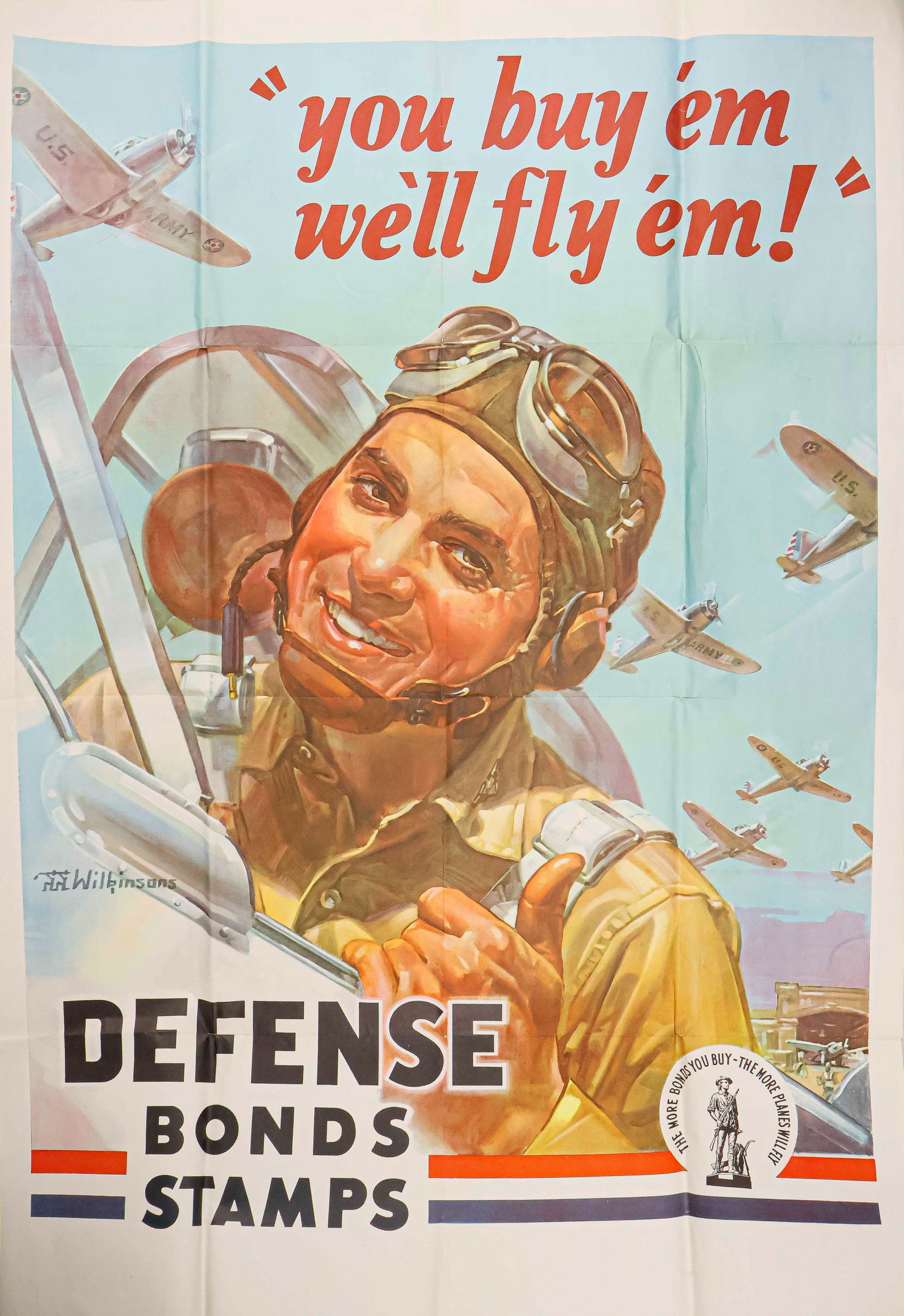 ‘YOU BUY ‘EM WE'LL FLY ‘EM!’ WAR BONDS POSTER (1 of 1)