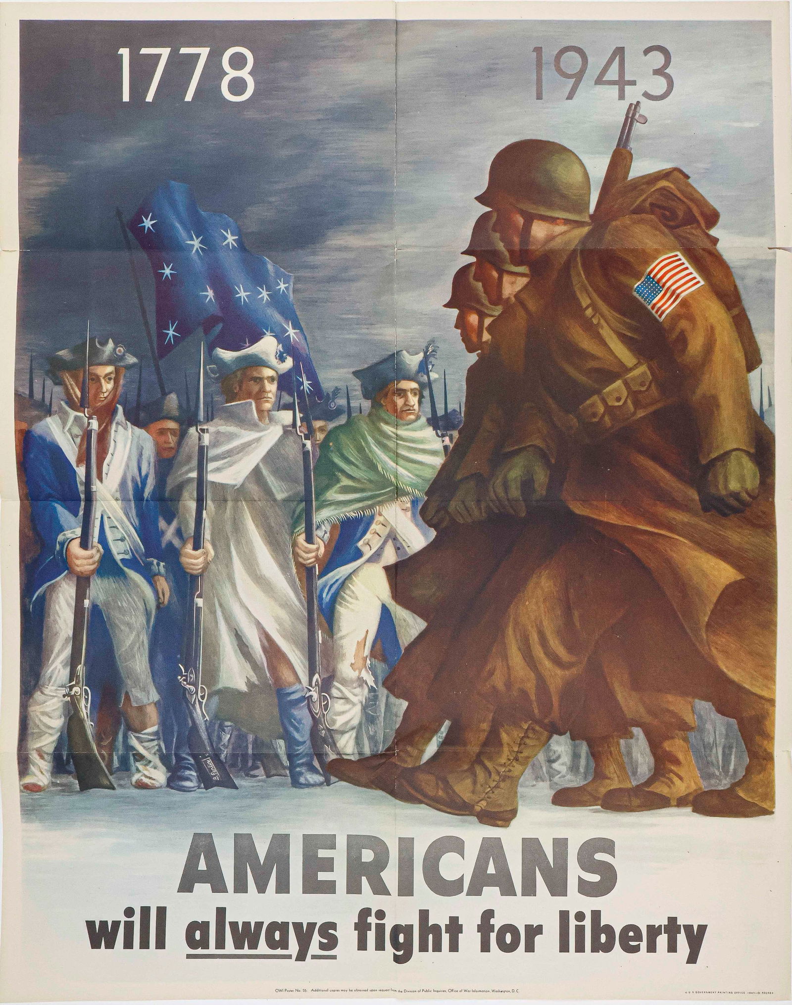 AMERICAN WORLD WAR II PROPAGANDA POSTER (1 of 1)