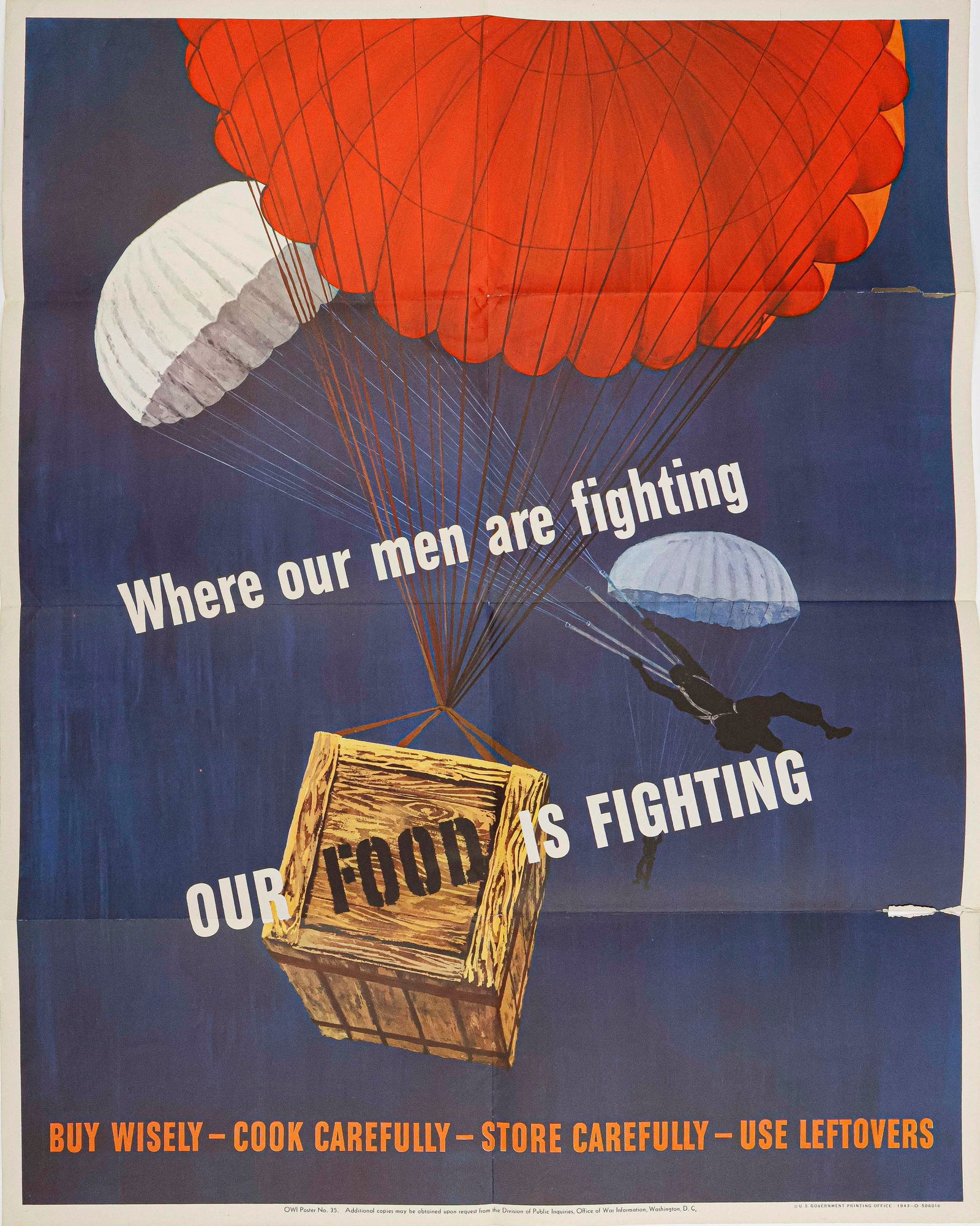 AMERICAN WORLD WAR II PROPAGANDA POSTER (1 of 1)