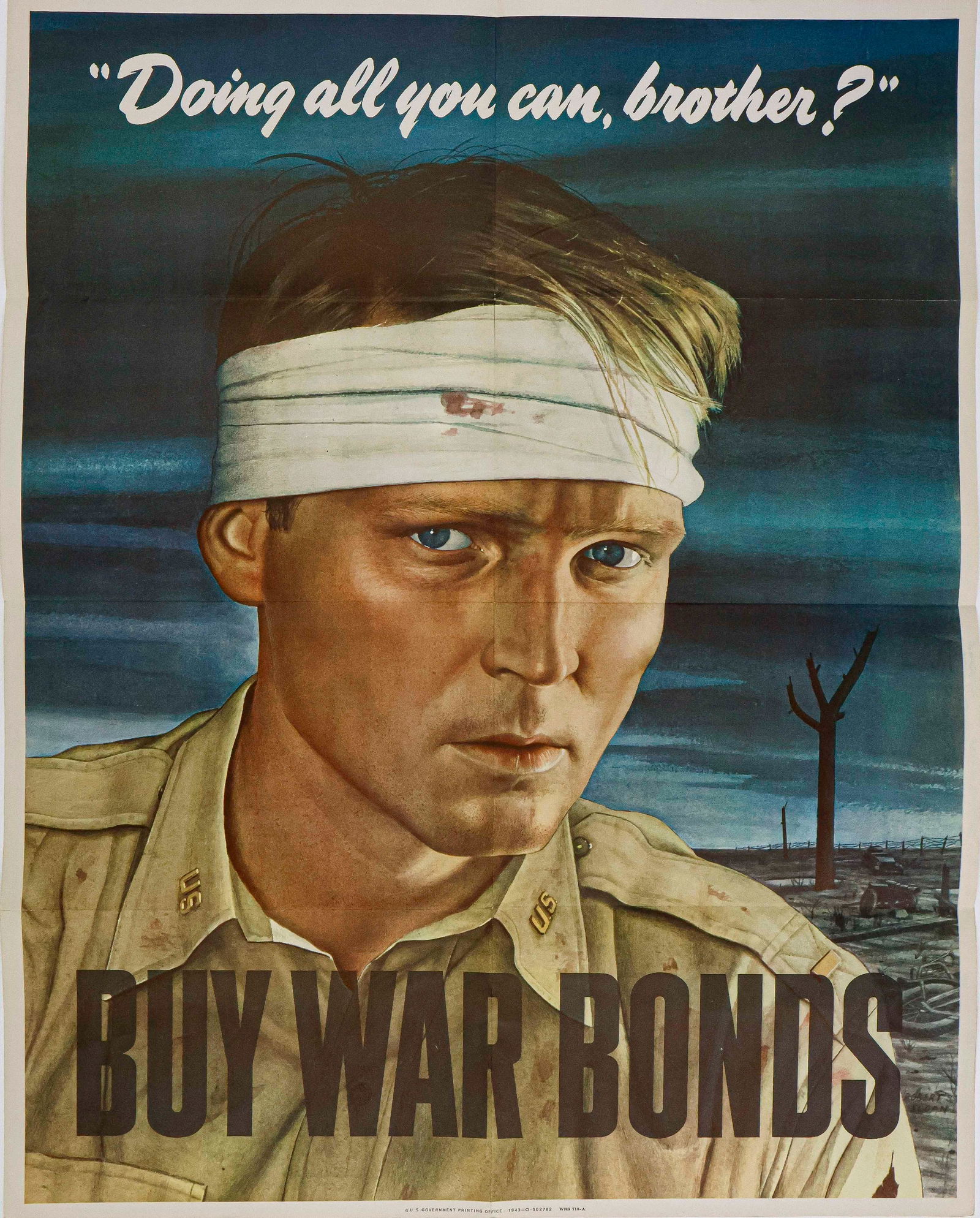 AMERICAN WORLD WAR II PROPAGANDA POSTER (1 of 1)