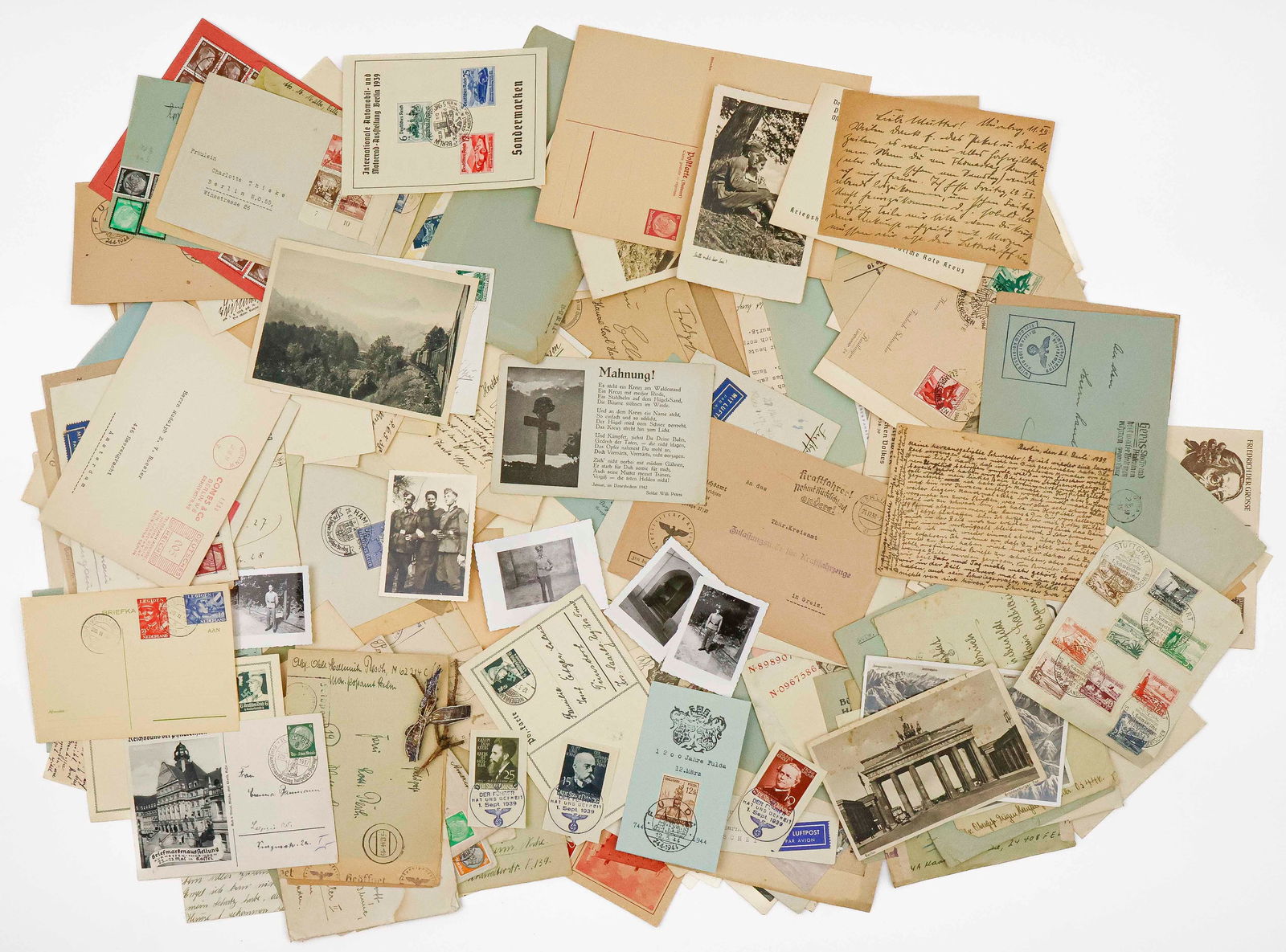 WORLD WAR II GERMAN POSTCARDS AND COVER COLLECTION (135+) (1 of 1)