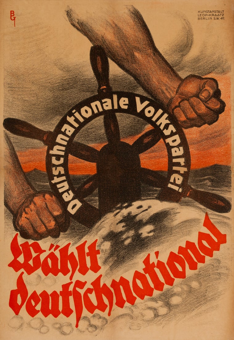 GERMAN VOLKSPARTEI ELECTION POSTER (1 of 1)