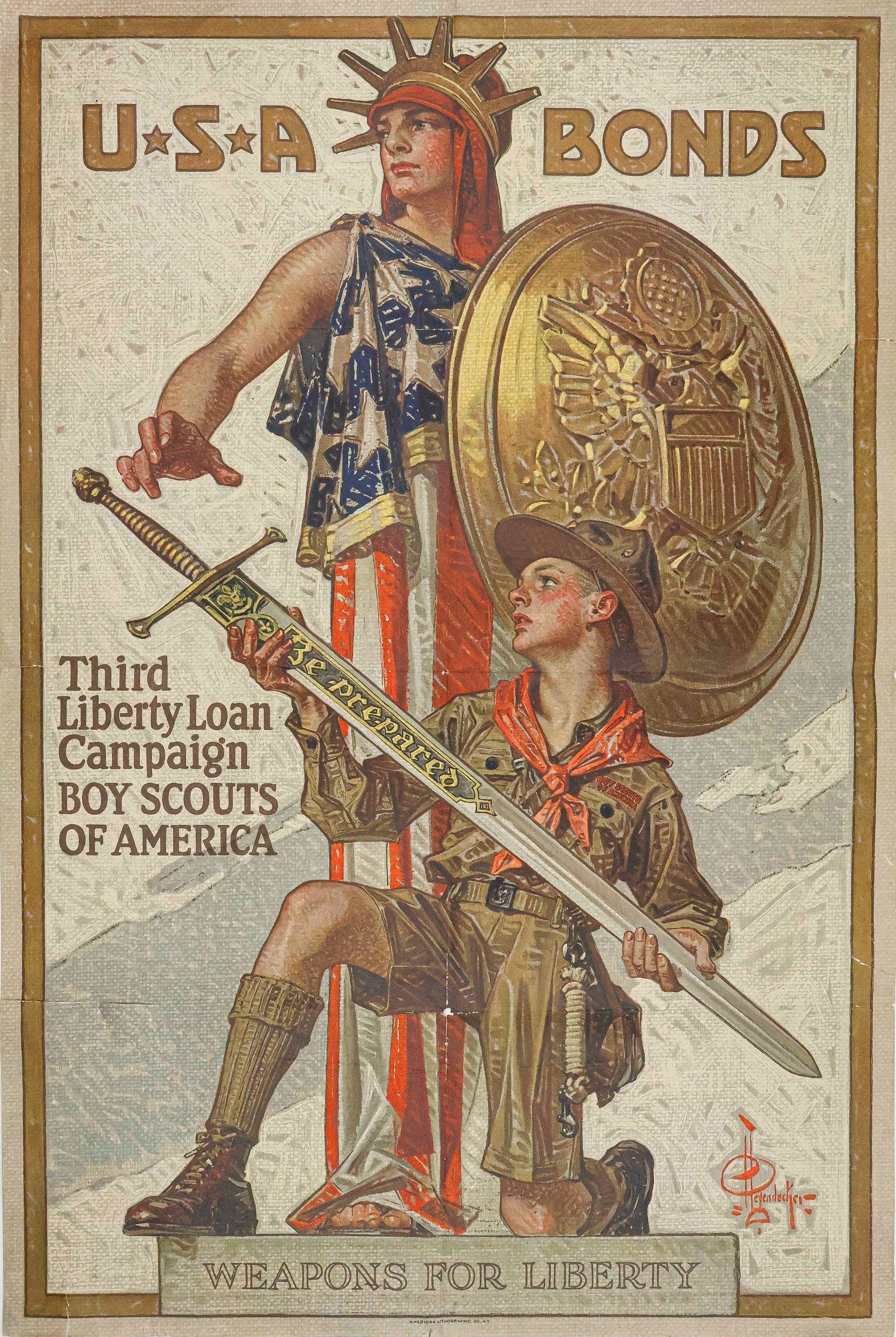 ‘U.S.A. BONDS’ PROPAGANDA POSTER (1 of 1)