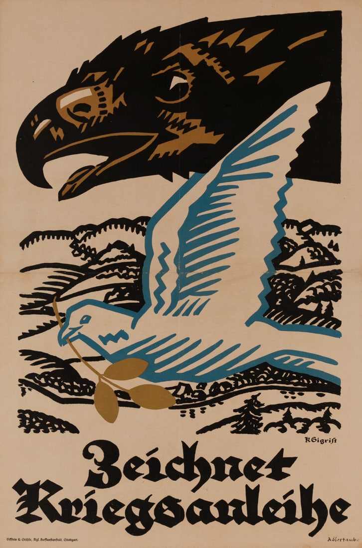 GERMAN WORLD WAR I PROPAGANDA POSTER (1 of 1)