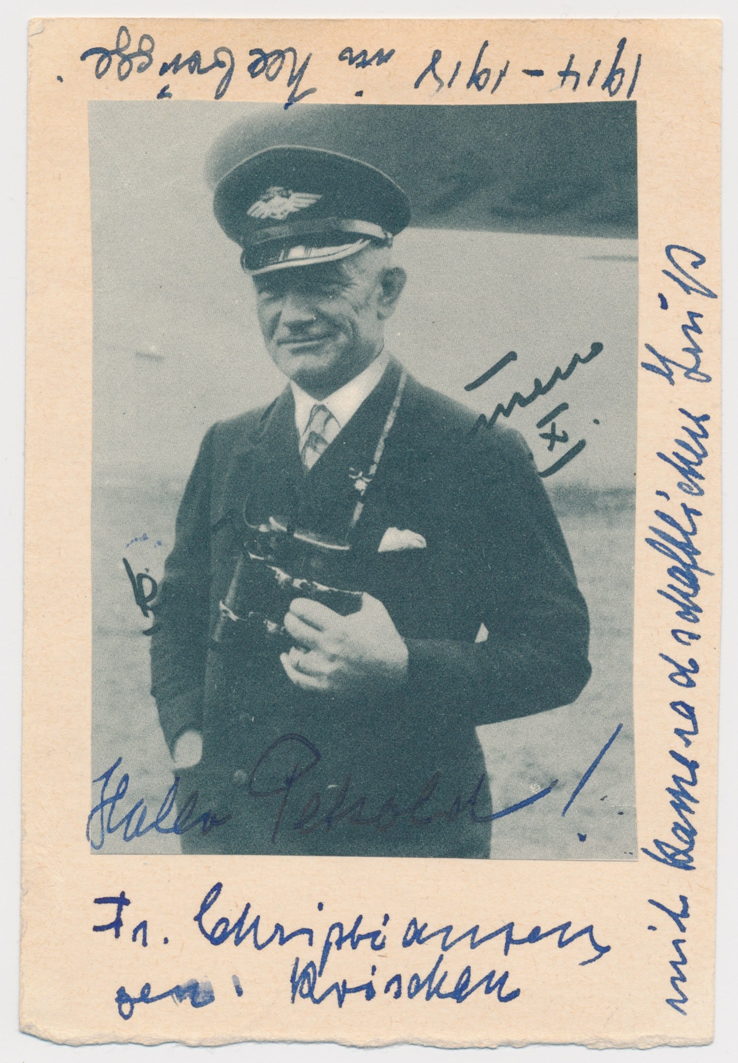 FRIEDRICH CHRISTIANSEN: (1879 ñ 1972) World War I German ace credited with thirteen 'kills', Korpsfuhrer of the National Socialist Flyers Corps, or NSFK, commander of the Wehrmacht in the Netherlands. Convicted of war c