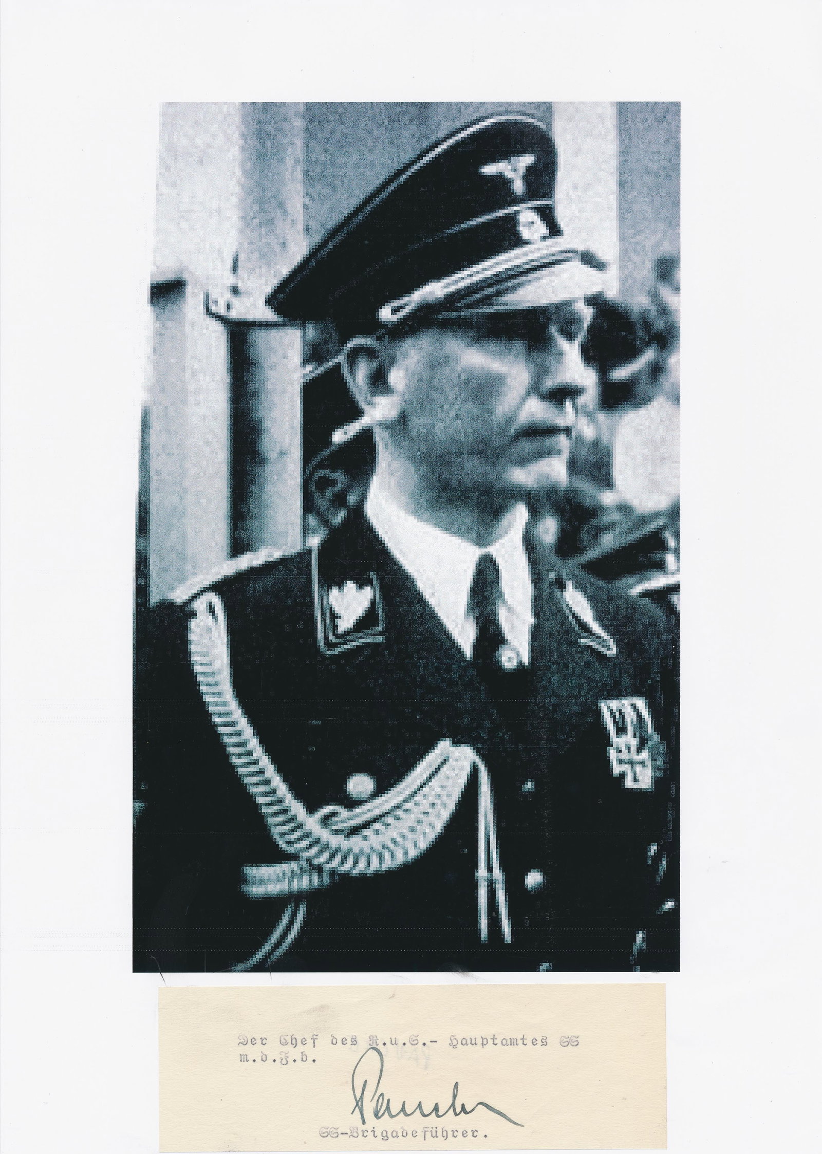 GUNTHER PANCKE: (1899 - 1973) SS-Obergruppenf¸hrer and Police Leader of Denmark, an Eisatzegruppe leader until 1943. Enraged by the refusal of the Danish police to combat resistance forces, he ordered the entire