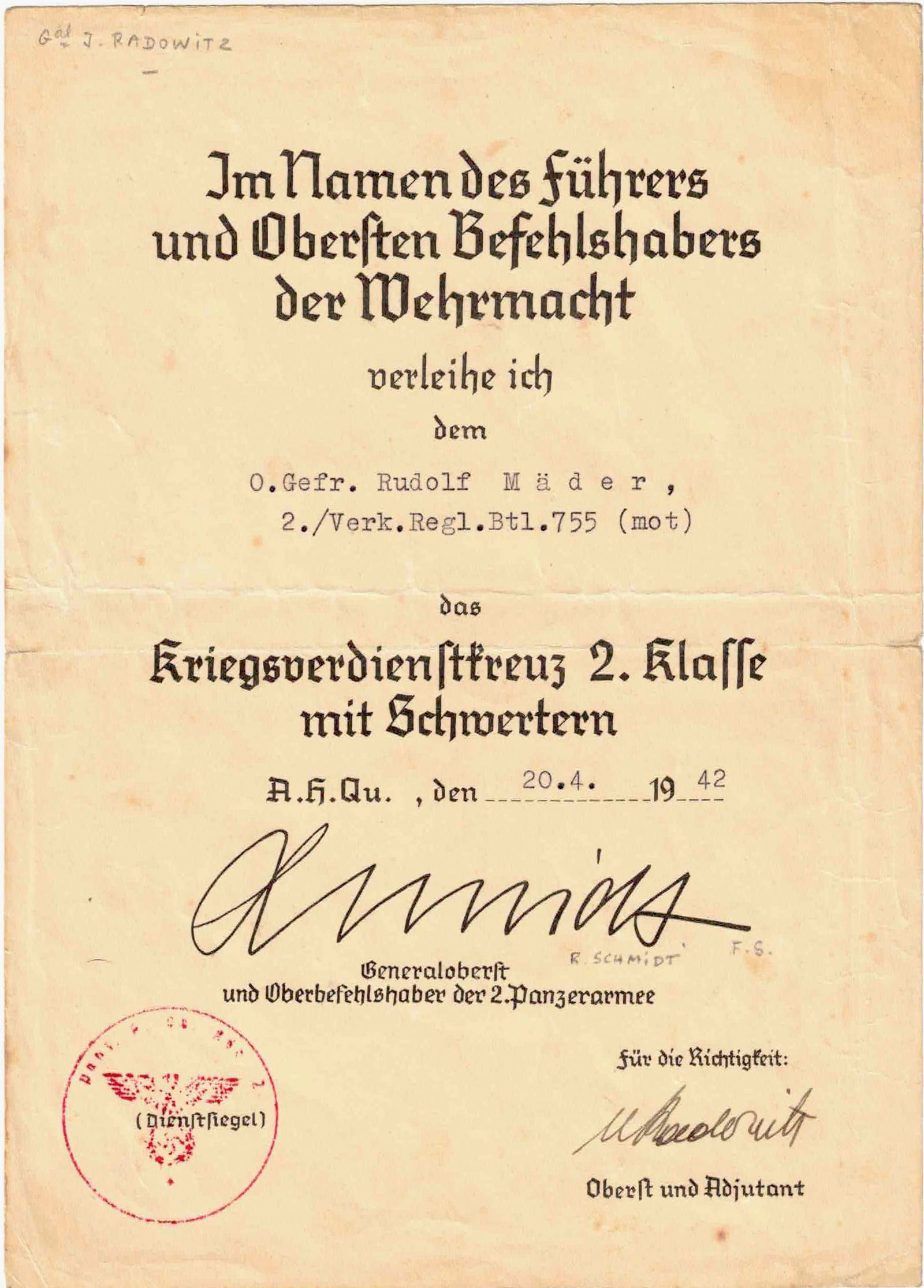 JOSEPH VON RADOWITZ (1 of 1)