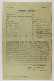 R.A.F. AIR BATTLE REPORT - FIRST DAY OF 'THE BLITZ'