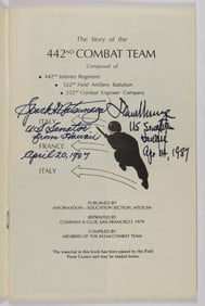 SIGNED HISTORY OF THE 442ND REGIMENTAL COMBAT TEAM