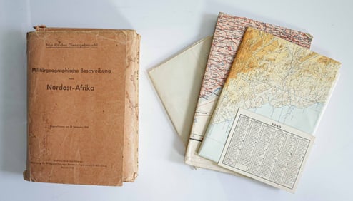 GERMAN MAP AND DOCUMENT SET FOR INVASION OF NORTHEAST AFRICA