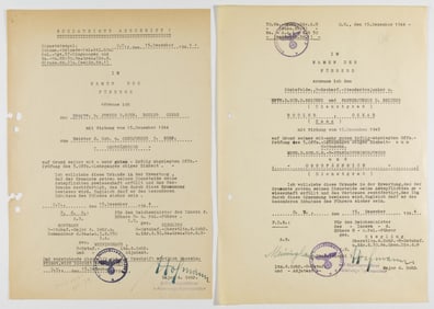 30TH SS WAFFEN-GRENADIER (RUSSIAN NO. 2) DIVISION DOCUMENTS