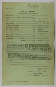 BATTLE OF BRITAIN COMBAT REPORT BY A K.I.A. PILOT