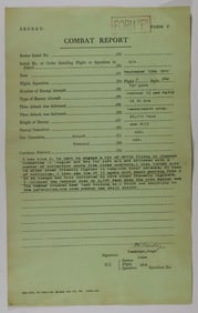 BATTLE OF BRITAIN COMBAT REPORT BY A K.I.A. PILOT