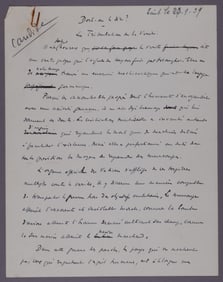 FRENCH ANTI-HITLER MANUSCRIPT, 1939