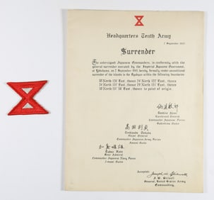 TENTH ARMY SURRENDER OF RYUKYUS IMPRINT