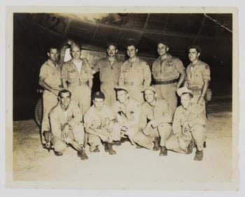 ORIGINAL PHOTOGRAPH OF THE CREW OF THE 'ENOLA GAY'