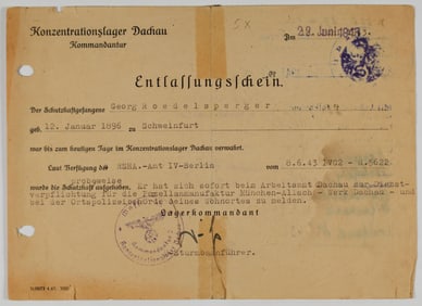 (DACHAU) MARTIN GOTTFRIED WEISS