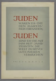 JOSEPH GOEBBELS ANTI-SEMITIC BROADSIDE
