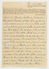 SACHSENHAUSEN PRISONER'S LETTER