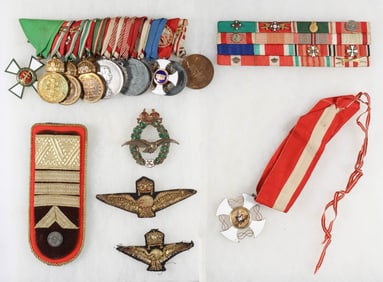 MEDAL GROUPING OF HUNGARIAN PILOT COL. ERNST OJTOZY