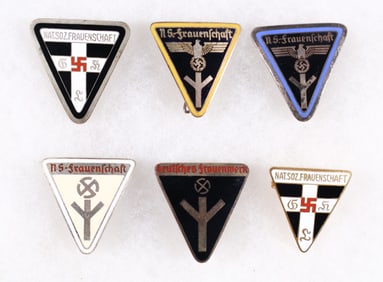N.S. FRAUENSCHAFT PINS (6)