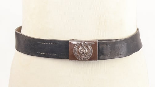SS LEATHER BELT AND BUCKLE