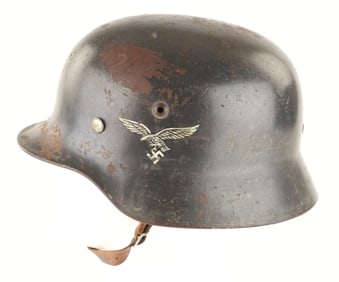 GERMAN M35 HELMET WITH HAND-PAINTED INSIGNIA