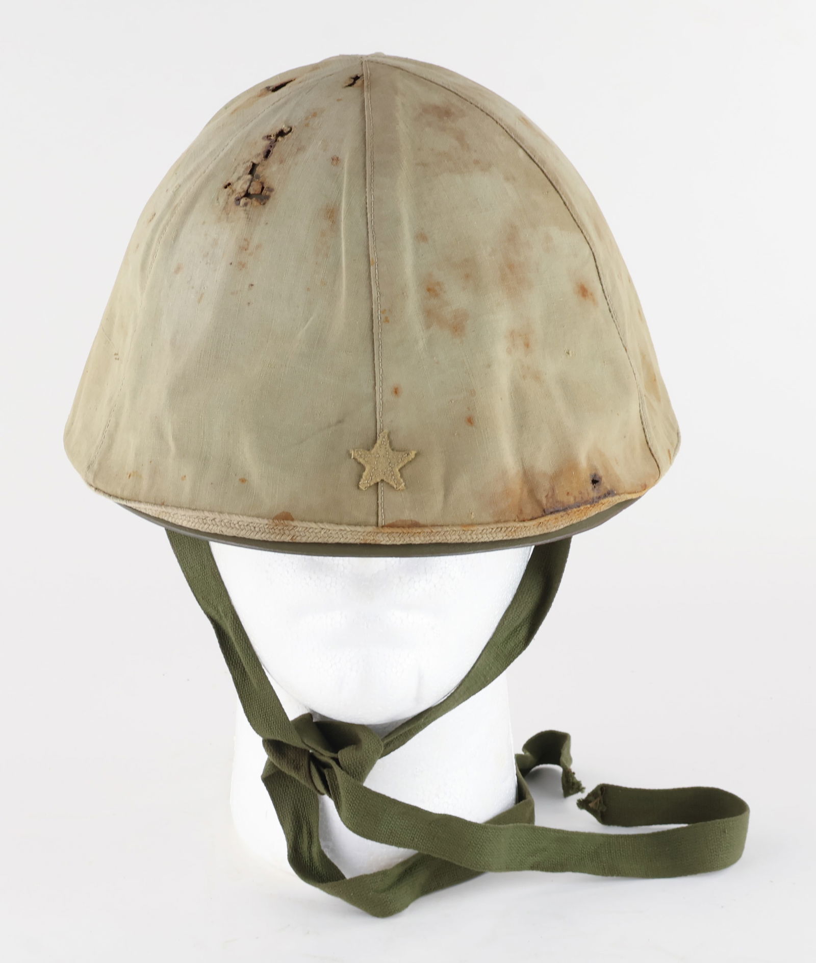 JAPANESE ARMY HELMET COVER WITH HELMET (1 of 11)