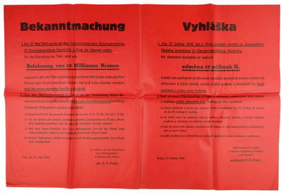 ASSASSINATION OF REINHARD HEYDRICH POSTER