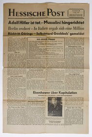 GERMAN PROPAGANDA NEWSPAPER DECLARES: 'ADOLF HITLER IS DEAD'