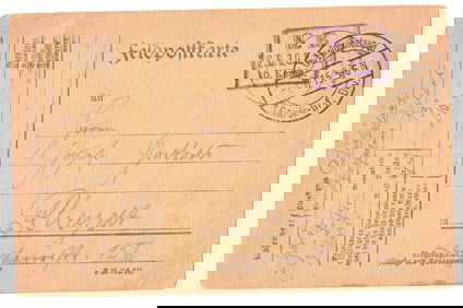 WORLD WAR I SOLDIER'S POSTCARD SENT TO JOSEPH GOEBBELS