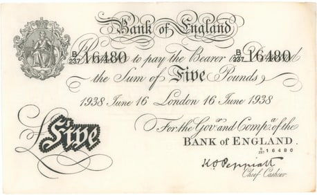 'OPERATION BERNARD' GERMAN COUNTERFEIT BRITISH BANK NOTE