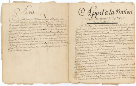 FRENCH REVOLUTION: REFUSAL BY CITIZENS TO PLEDGE THE OATH OF FREEDOM AND LIBERTY