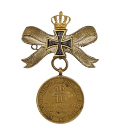 FRANCO-PRUSSIAN COMMEMORATIVE MEDAL WITH PIN