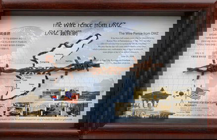 BARBED WIRE FRAGMENT FROM KOREAN WAR DMZ