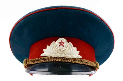 RED ARMY OFFICER VISOR CAP