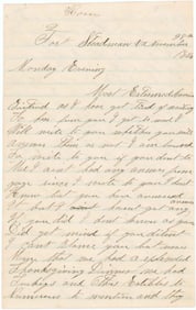 'HERKIMER REGIMENT' UNION SOLDIER'S LETTER