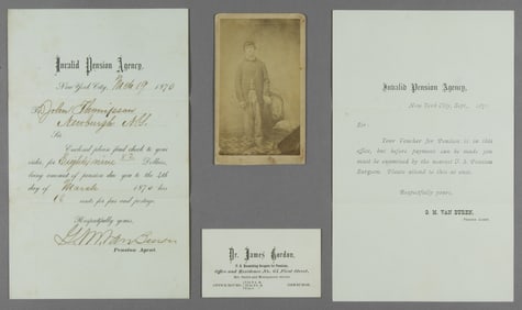 124TH NEW YORK 'ORANGE BLOSSOMS' CDV AND DOCUMENT GROUP