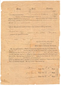 CONFEDERATE CAVALRY REQUISITION ORDER
