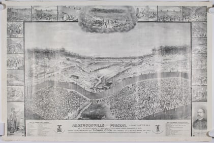 'ANDERSONVILLE PRISON' LITHOGRAPH